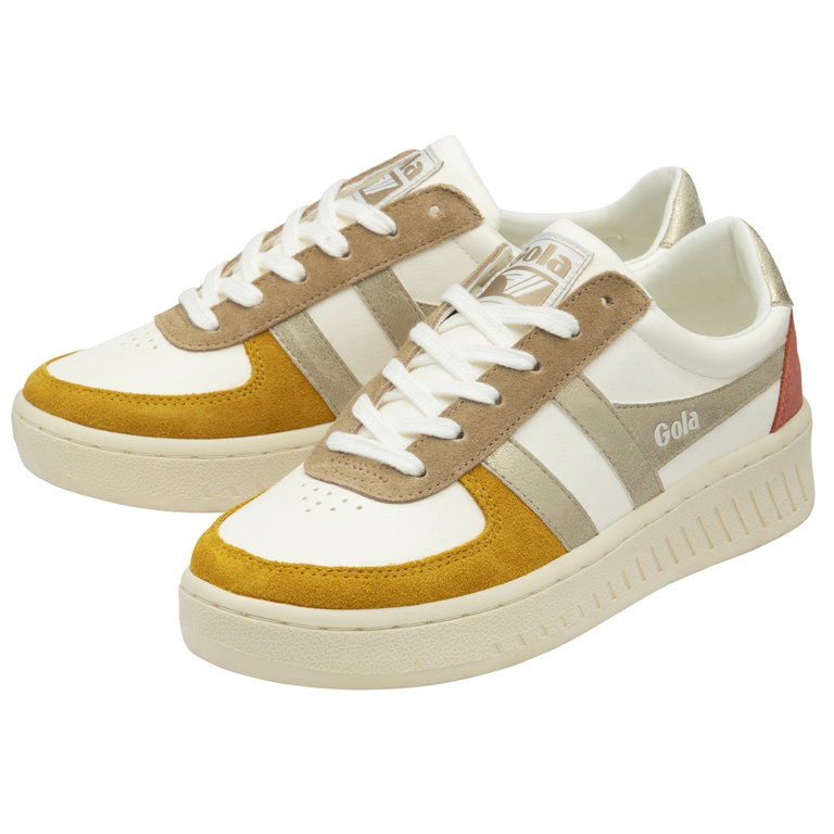 Gola Sneaker Grandslam Quadrant weiss/gold/gelb Damen